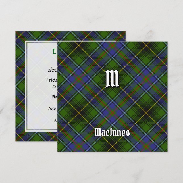 Clan MacInnes Tartan Invitation (Front/Back)