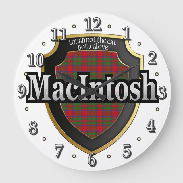 Clan MacIntosh Tartan Scottish Dream Clock (Front)