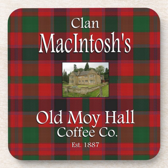 Clan MacIntosh's Old Moy Hall Coffee Co. Coaster (Front)