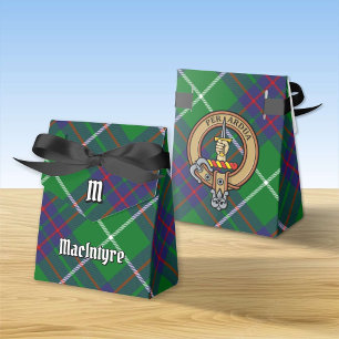 Clan MacIntyre Crest over Hunting Tartan Favour Bo Box