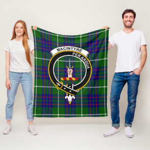 Clan MacIntyre Hunting Modern Tartan Plaid Fleece Blanket