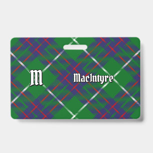 Clan MacIntyre Hunting Tartan Badge ID Badge