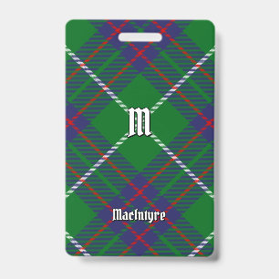 Clan MacIntyre Hunting Tartan Badge ID Badge