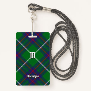 Clan MacIntyre Hunting Tartan Badge ID Badge