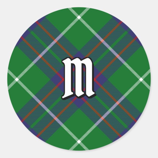 Clan MacIntyre Hunting Tartan Classic Round Sticker (Front)