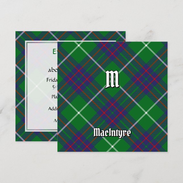 Clan MacIntyre Tartan Invitation (Front/Back)