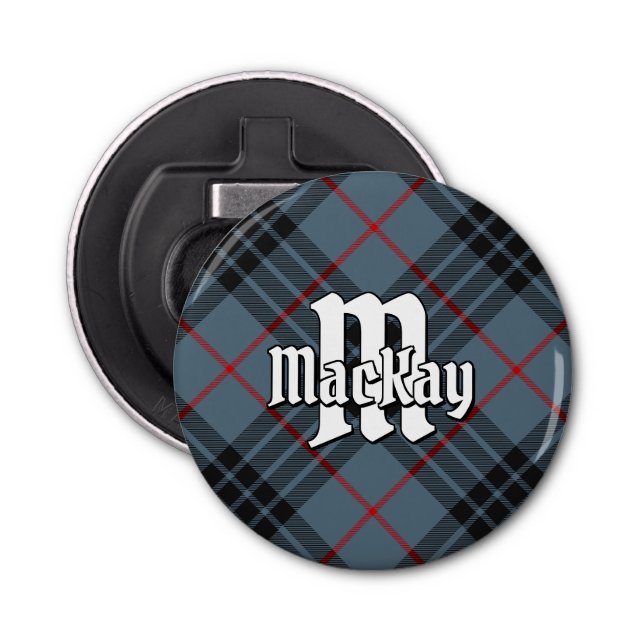 Clan MacKay Blue Tartan Bottle Opener (Front)