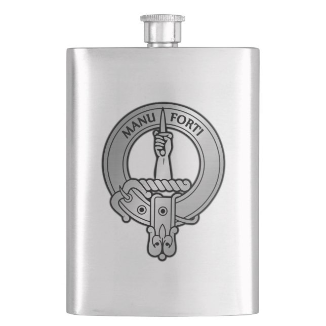 Clan MacKay Crest  Hip Flask (Front)
