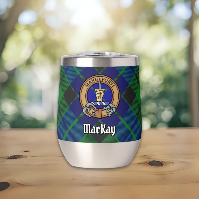 Clan MacKay Crest over Tartan (Creator Uploaded)