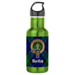 Clan MacKay Crest over Tartan 532 Ml Water Bottle