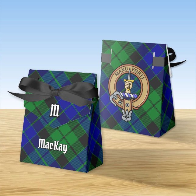Clan MacKay Crest over Tartan Favour Box (Creator Uploaded)