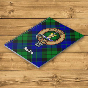 Clan MacKay Crest over Tartan Notebook