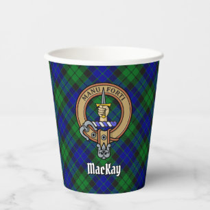 Clan MacKay Crest over Tartan Paper Cups