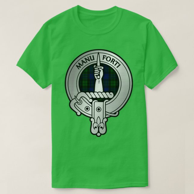 Clan MacKay Crest Tartan 1 T-Shirt (Design Front)
