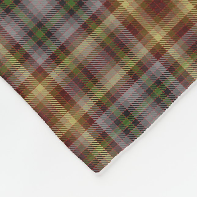 Clan Mackay of Strathnaver Tartan Fleece Blanket (Corner)