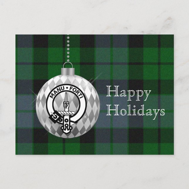 Clan Mackay Ornament Christmas Card (Front)