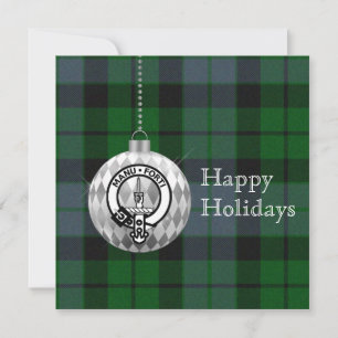 Clan Mackay Ornament Personalised Flat Holiday Card