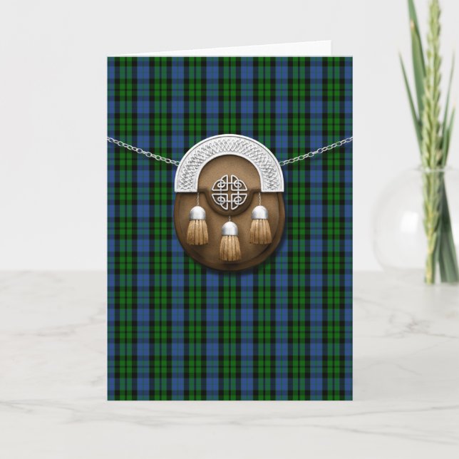 Clan MacKay Tartan And Sporran Card (Front)