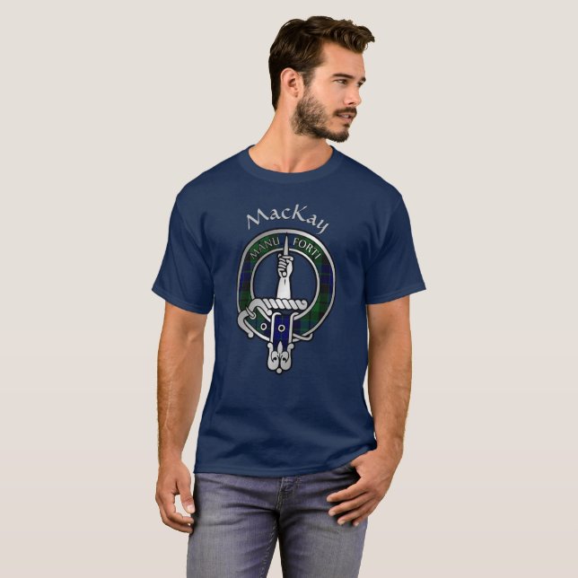 Clan MacKay Tartan Crest T-Shirt (Front Full)