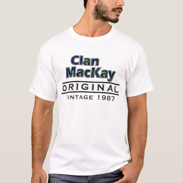 Clan MacKay Vintage Customise Your Birthyear T-Shirt (Front)