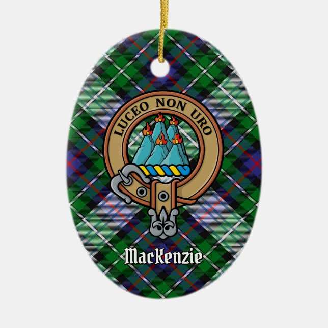 Clan MacKenzie Crest Ceramic Ornament (Front)