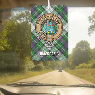 Clan MacKenzie Crest over Dress Tartan Car Air Freshener
