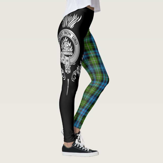 Clan MacKenzie Crest & Tartan Leggings (Right)
