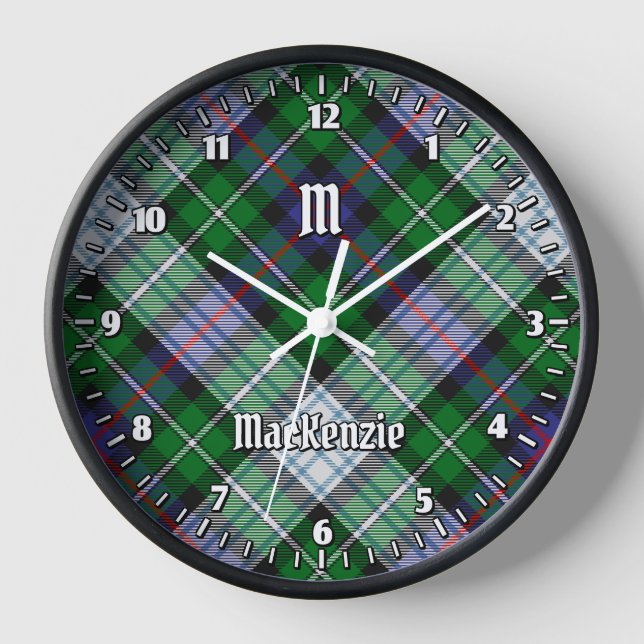 Clan MacKenzie Dress Tartan Large Clock (Front)