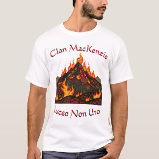Clan MacKenzie Mountain on Fire Luceo Non Uro T-Shirt