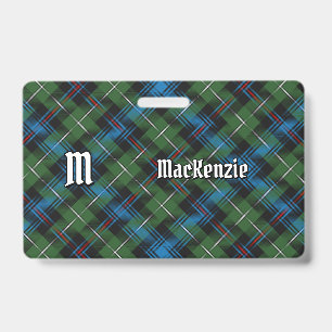 Clan MacKenzie Tartan Badge ID Badge