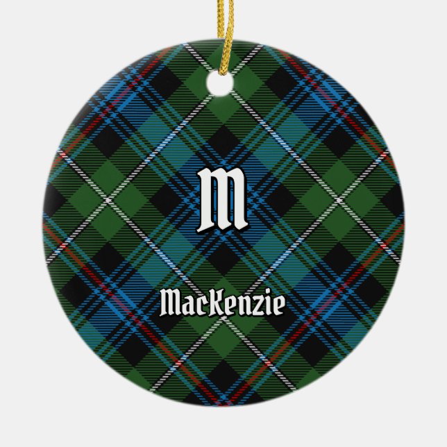 Clan MacKenzie Tartan Ceramic Ornament (Front)