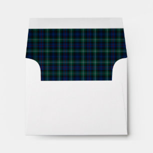 Clan Mackenzie Tartan Dark Blue and Green Plaid Envelopes
