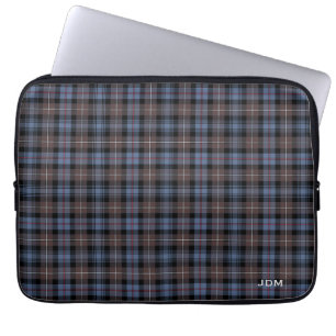 Clan Mackenzie Tartan Reproduction Plaid Monogram Laptop Sleeve