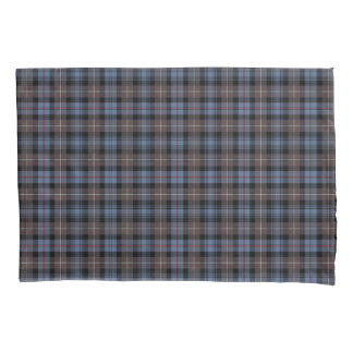 Clan Mackenzie Weathered Tartan Blue and Brown Pillowcase