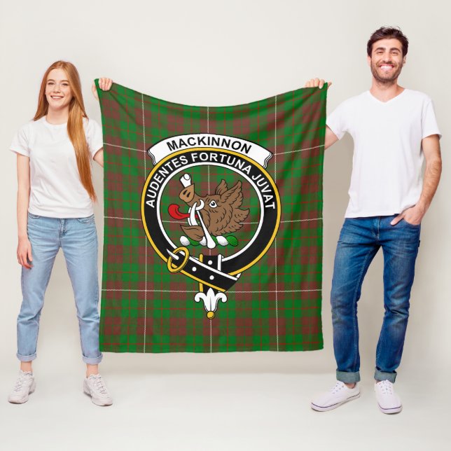 Clan MacKinnon Hunting Modern Tartan Plaid Fleece Blanket (In Situ)