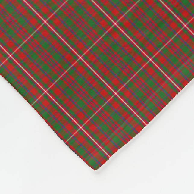 Clan MacKinnon Tartan Fleece Blanket (Corner)
