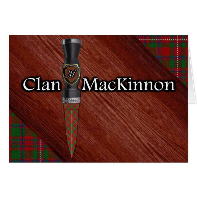 Clan MacKinnon Tartan Sgian Dubh Blade (Front Horizontal)