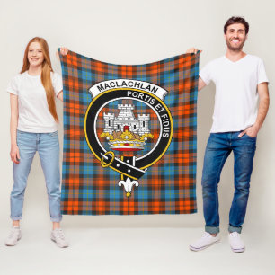 Clan MacLachlan Ancient Tartan Plaid Fleece Blanket