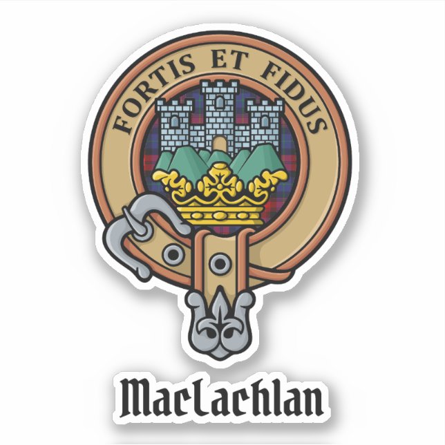 Clan MacLachlan Crest over Tartan (Front)