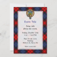 Clan MacLachlan Crest over Tartan