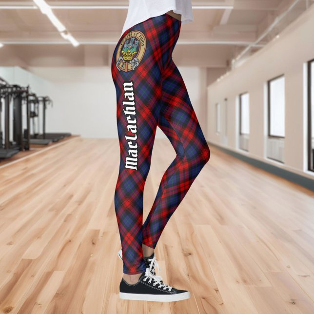 Clan MacLachlan Crest over Tartan Leggings (Creator Uploaded)