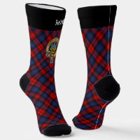 Clan MacLachlan Crest over Tartan