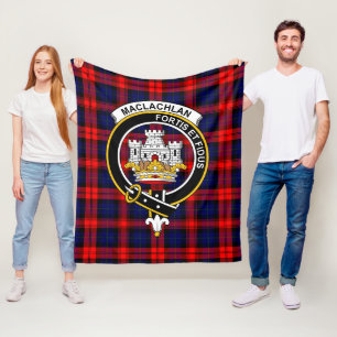 Clan MacLachlan Modern Tartan Plaid Fleece Blanket