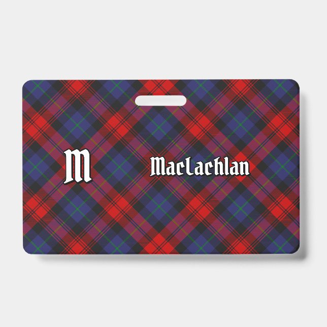 Clan MacLachlan Tartan ID Badge (Front)