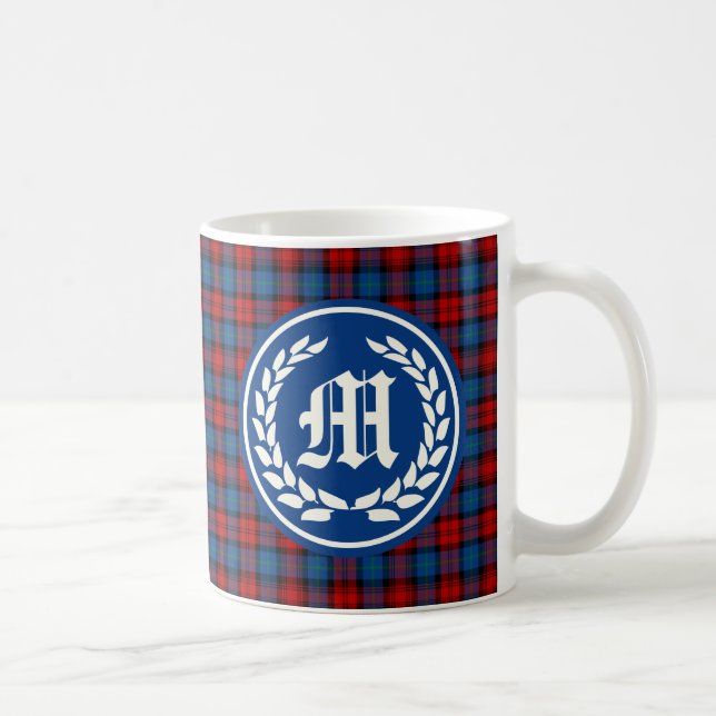 Clan MacLachlan Tartan Monogram Coffee Mug (Right)