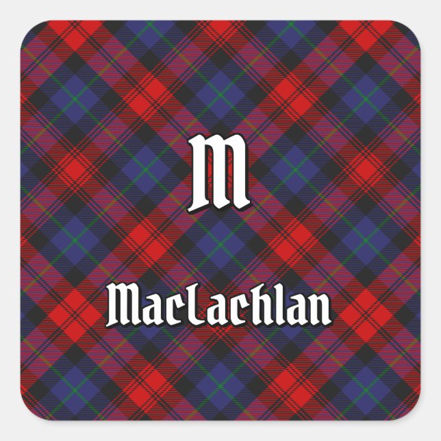 Clan MacLachlan Tartan Square Sticker (Front)