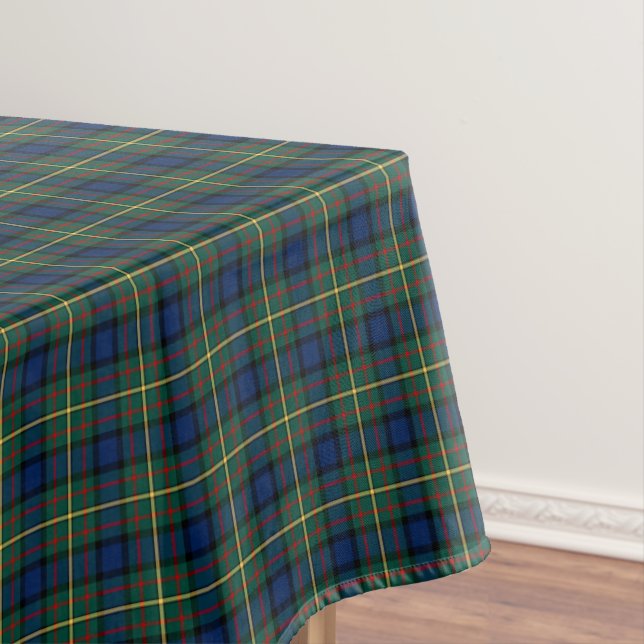 Clan MacLaren Blue and Green Scottish Tartan Tablecloth (In Situ)