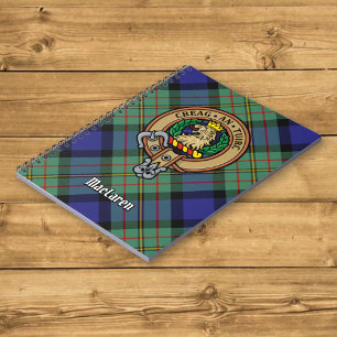 Clan MacLaren Crest over Tartan Notebook