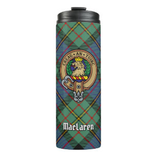 Clan MacLaren Crest over Tartan Thermal Tumbler