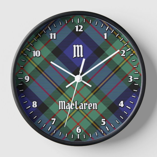 Clan MacLaren Tartan Clock (Front)